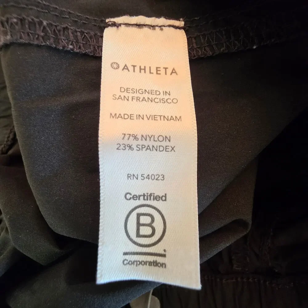 Athleta Parachute Cargo Pants Black Sz 2 Lightweight Athleisure